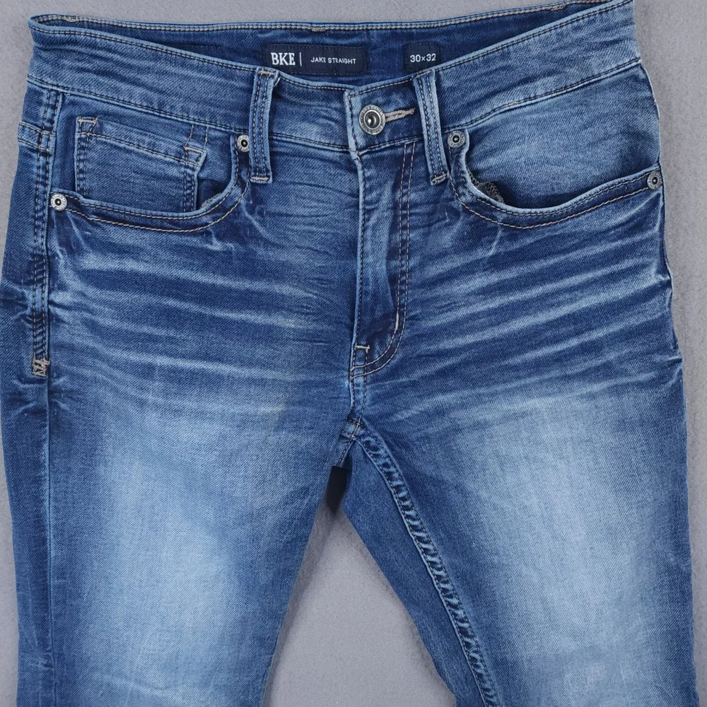 BKE Jake Straight Jeans Mens 30x32 Medium Wash Stretch Denim Lot Of 2‎ Pair